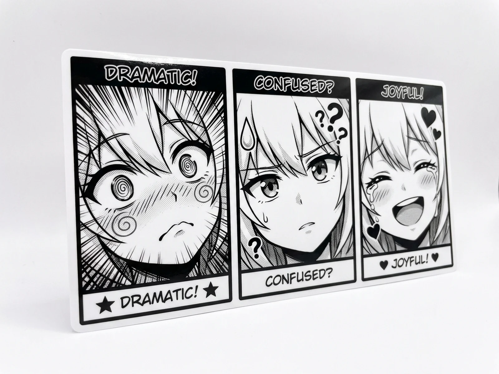 AI ahegao generator example showing manga reaction panel with abstract expressive face and comic symbols