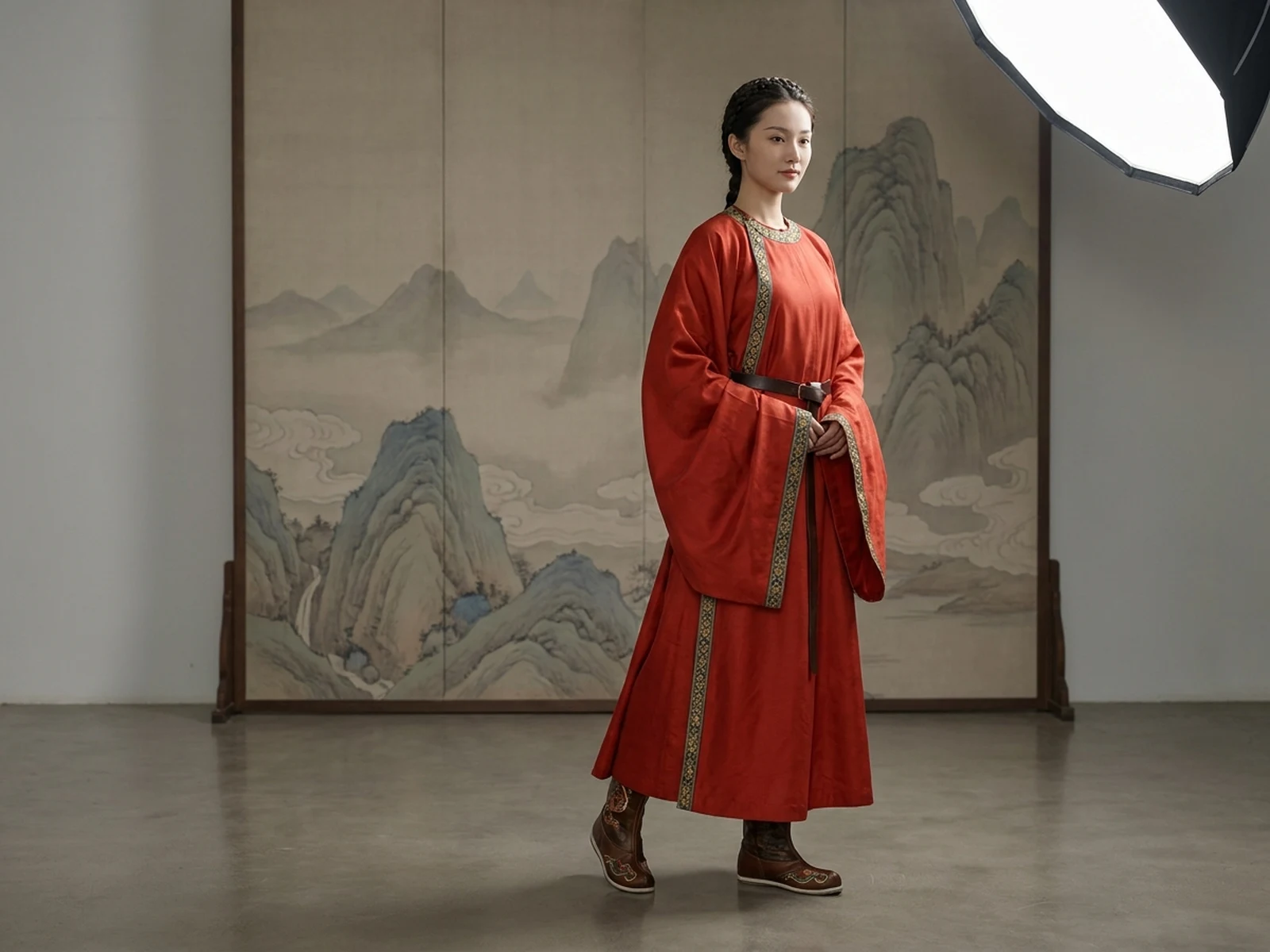 Original Tang inspired round-collar robe editorial concept