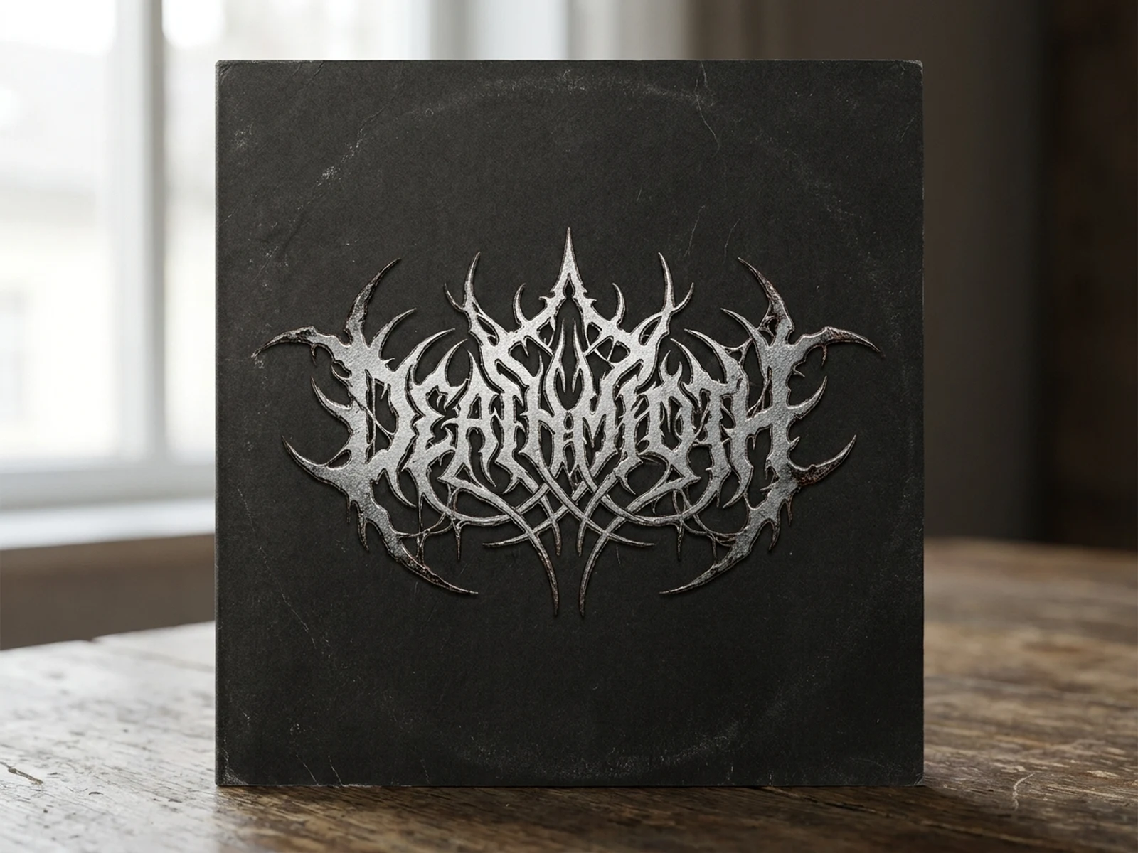 AI Death Metal Logo Generator hero image for extreme metal logo concepts with clear subject detail and polished composition