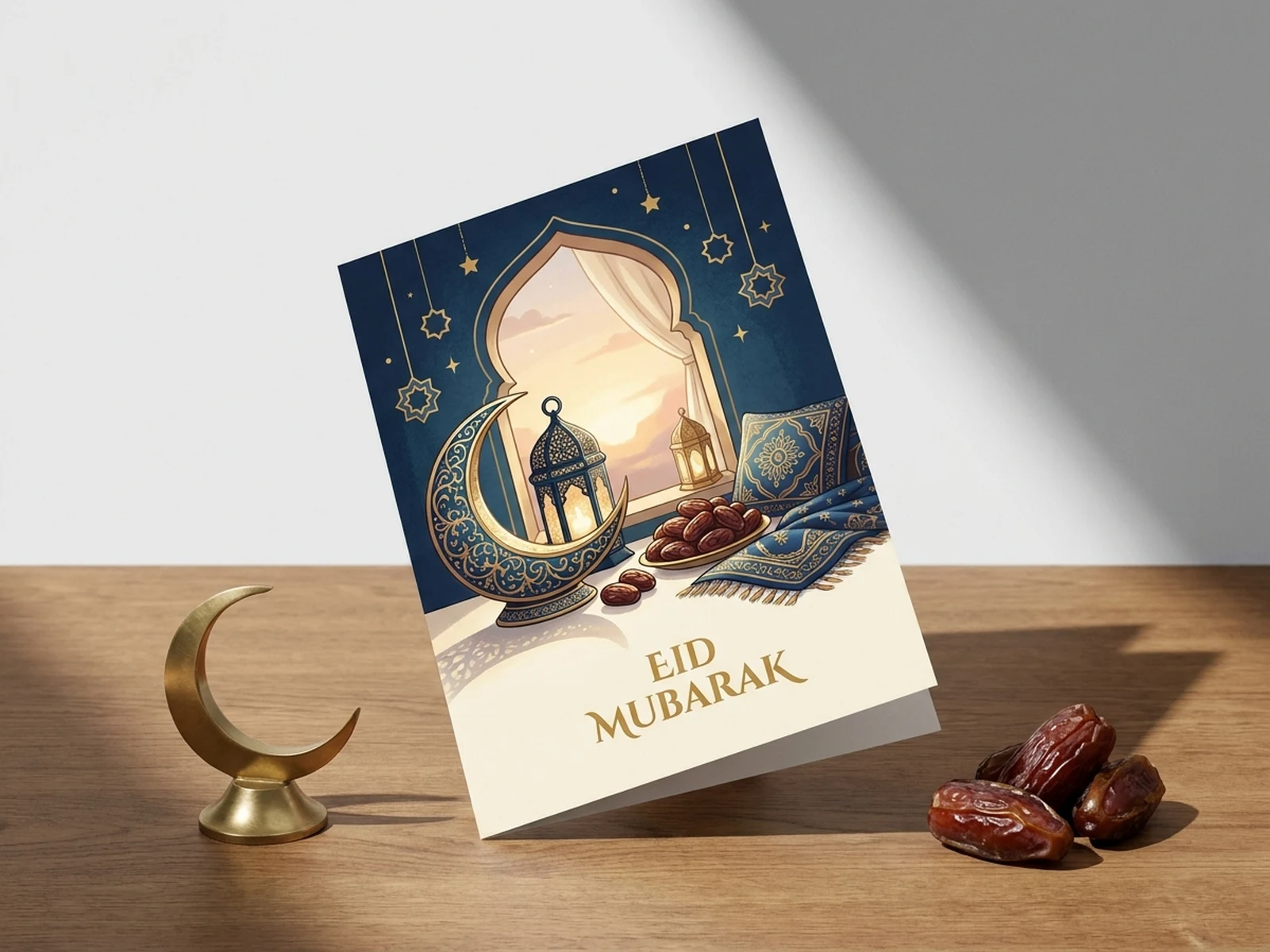 AI Eid Generator example showing social post layout with controlled lighting and clear composition