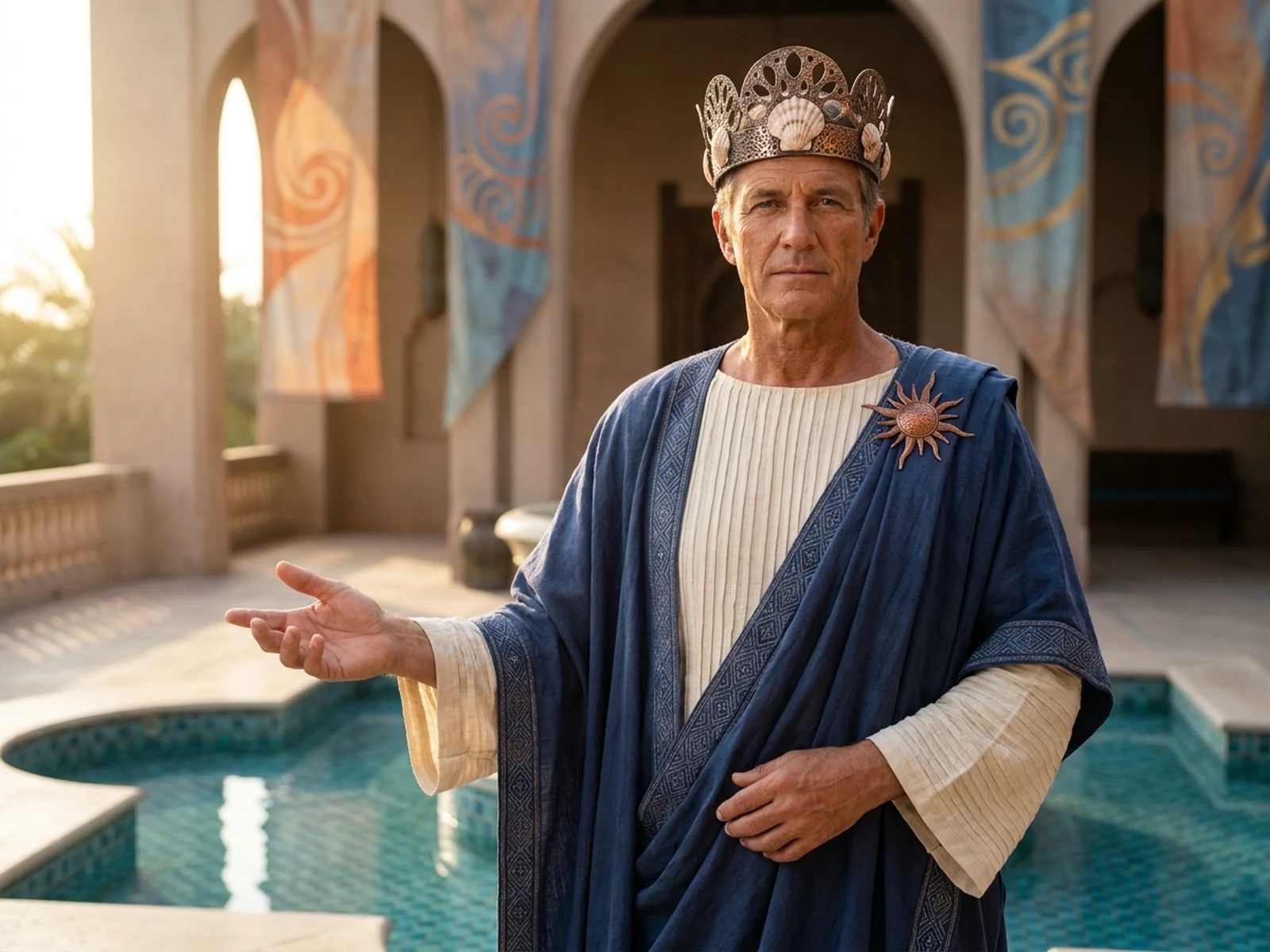 Original fictional desert garden emperor at a festival court