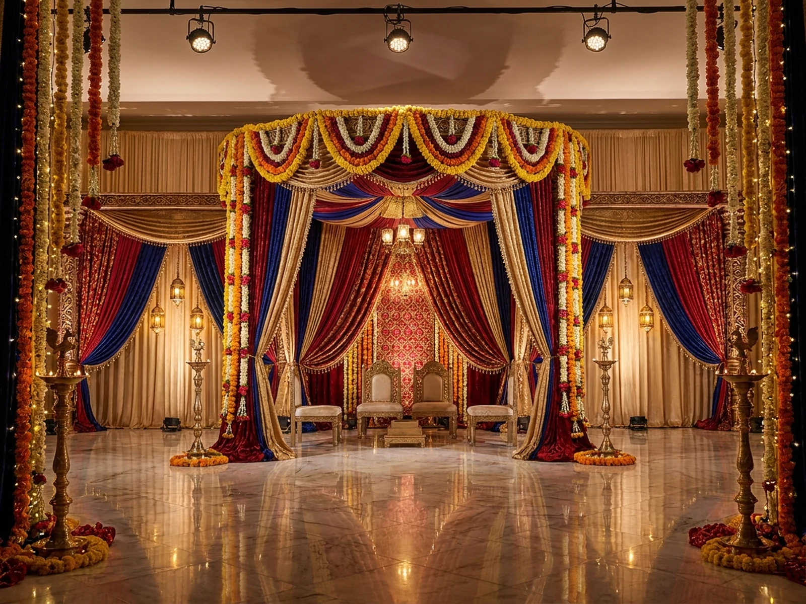 AI Indian Wedding Generator example showing invitation hero visual with controlled lighting and clear composition