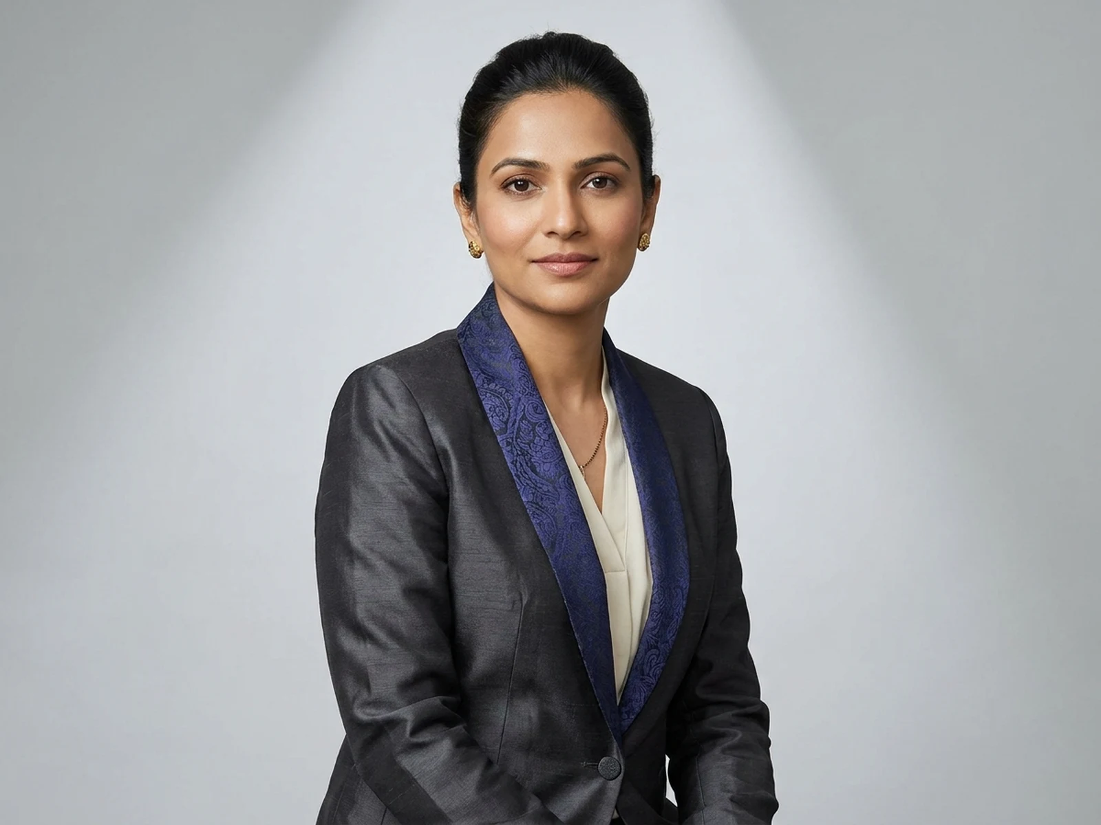 AI Indian Woman Generator example showing professional profile look with controlled lighting and clear composition