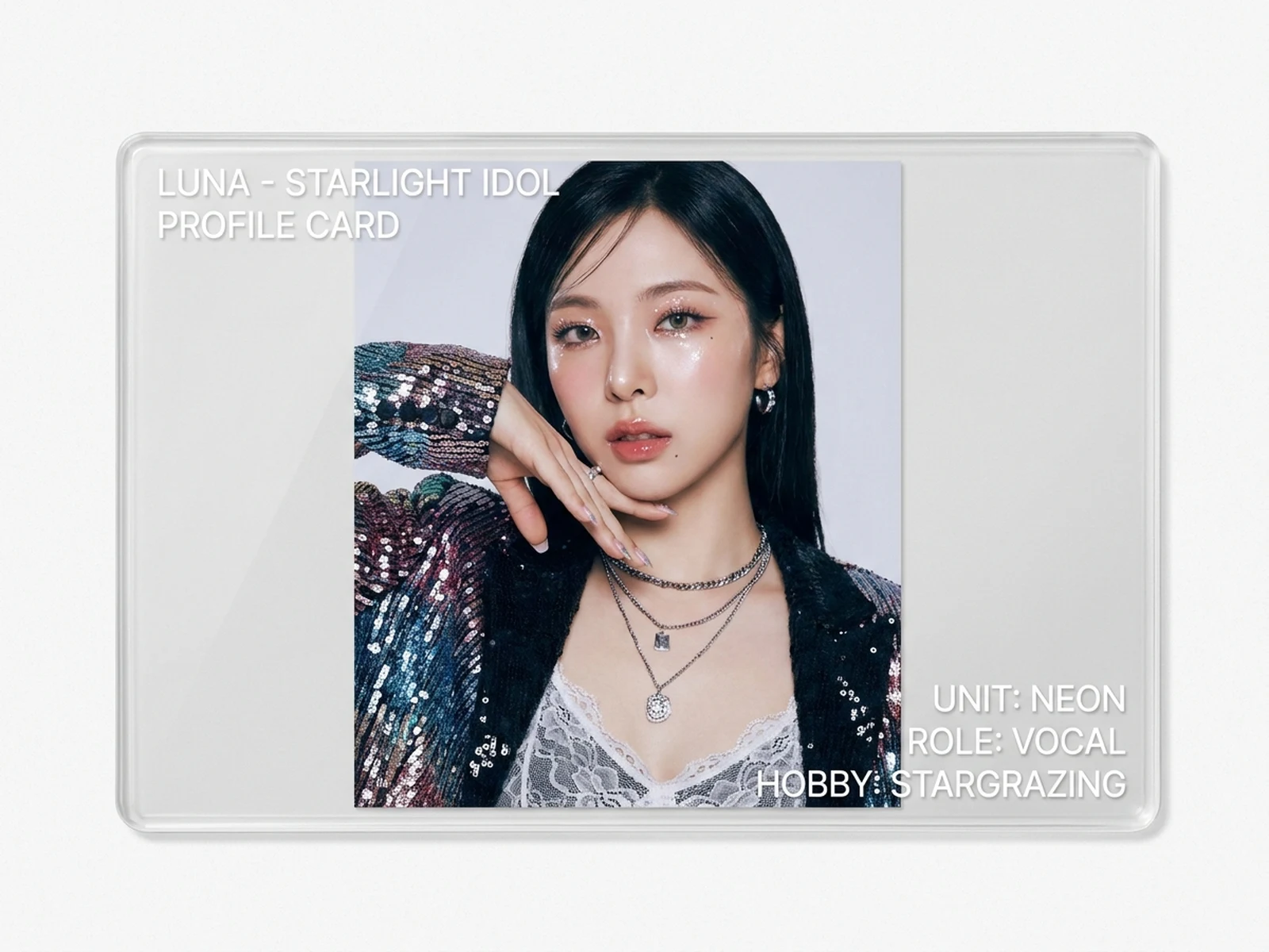 AI K Pop Idol Generator example showing collectible card look with controlled lighting and clear composition