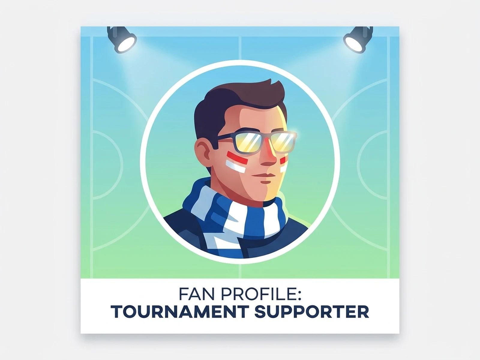 AI World Cup Avatar Generator example showing night match energy with controlled lighting and clear composition